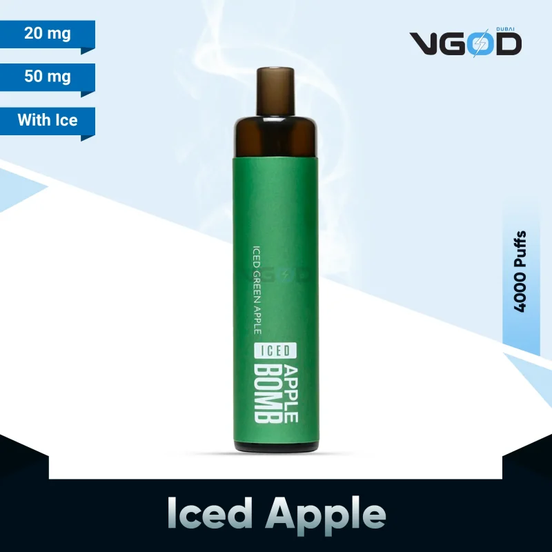 Exploring the Best Flavors of VGOD 4K Disposable Vapes 10 VGOD 4k Iced Apple Bomb Disposable