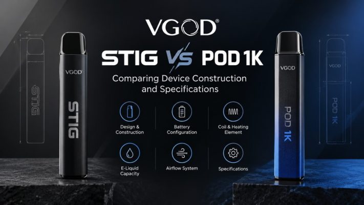 VGOD Stig vs VGOD Pod 1K: Comparing Device Construction and Specifications